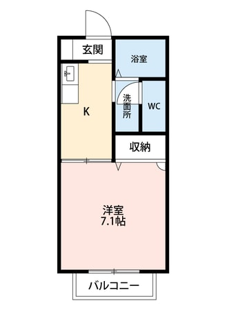 ビライチカワ・寺横の物件間取画像